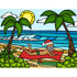 SUNBATHING SANTA